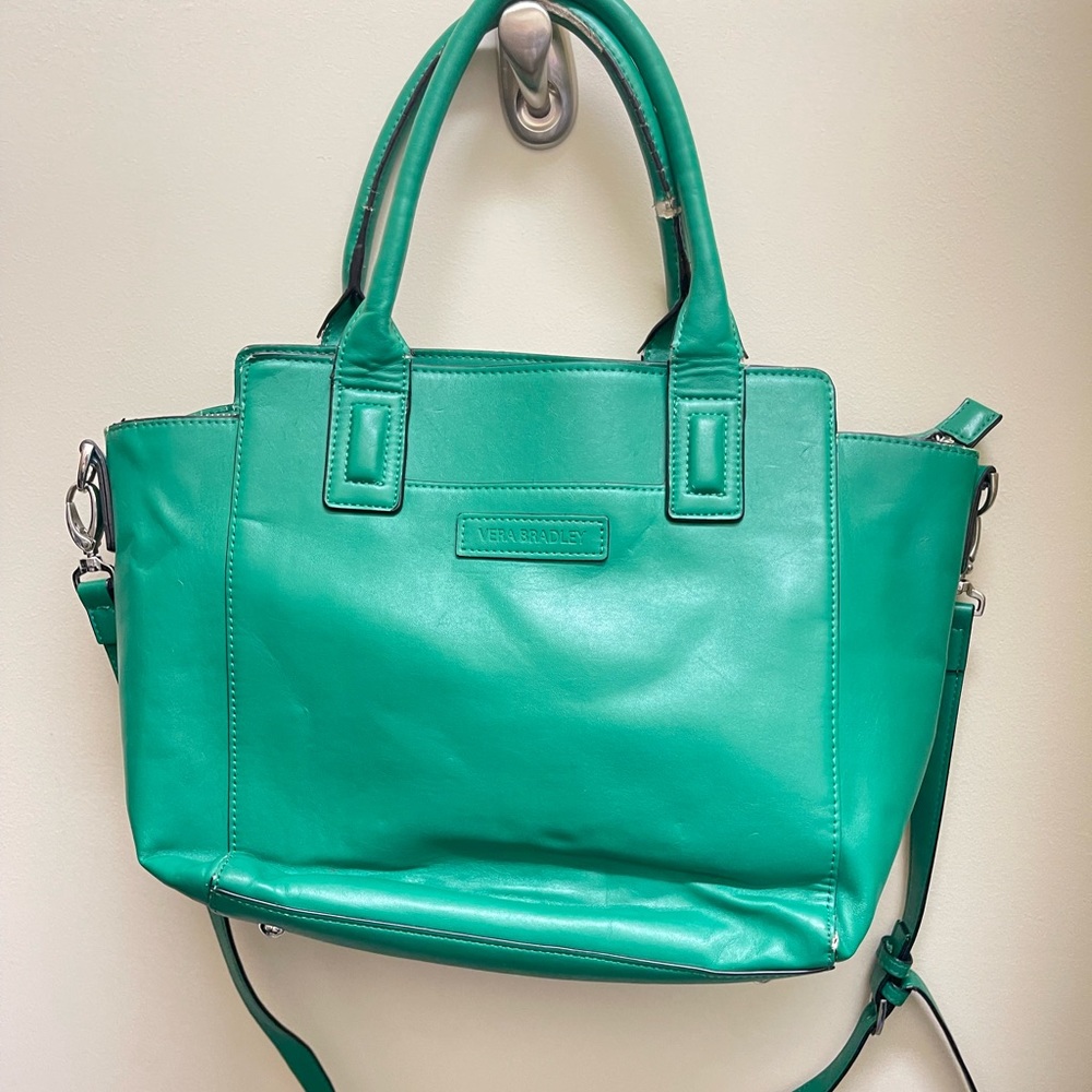 Green Vera Bradley Tote Bag